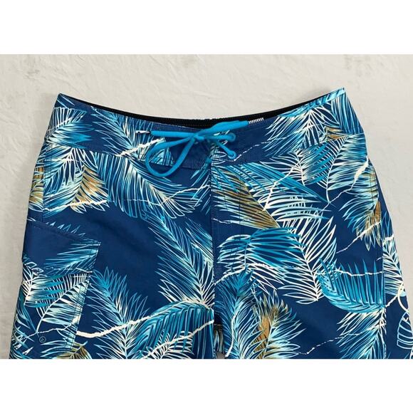 Volcom Men's Manic 2 Floral Print Quick Dry Board Shorts. Blue Floral, Men's 29. - Picture 2 of 5